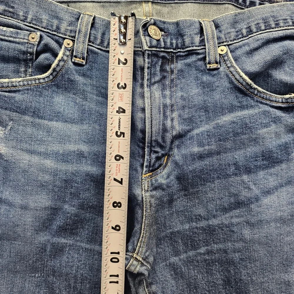 Citizens of Humanity Core Slim Straight Mens Blue Distressed Jeans Size 34